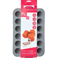 Gifi Moule silicone gris 24 cannelés structure métal