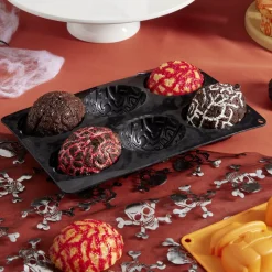 Gifi Moule silicone Halloween 6 gâteaux forme cervelle 27x19xH3,5cm