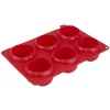 Gifi Moule silicone rouge 6 minis roses 3D