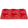 Gifi Moule silicone rouge 6 minis coeurs 3D