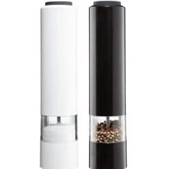Gifi Moulin électrique sel poivre noir et blanc x2