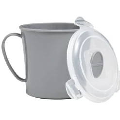 Gifi Mug à soupe micro-ondes gris