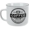 Gifi Mug blanc et noir coffee shop Bakery