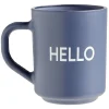 Gifi Mug bleu inscription HELLO 250ml