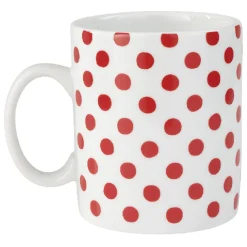Gifi Mug classique blanc motifs pois rouges 35 cl