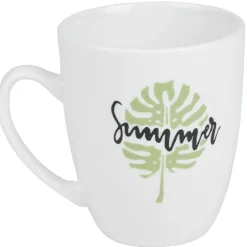 Gifi Mug de couleur banche avec designs Fun