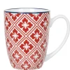 Gifi Mug design carreaux de ciment rouge blanc