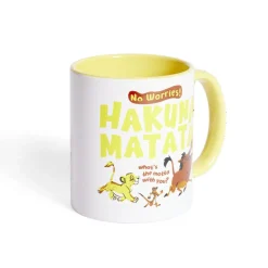 Gifi Mug Disney Le Roi Lion Hakuna Matata blanc et jaune 315ml