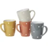Gifi Mug en céramique déco pois coloré x4