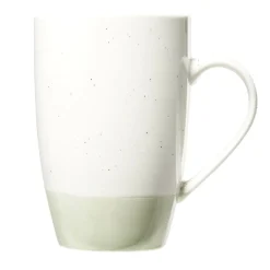Gifi Mug en faïence blanc chiné et vert 500ml H15,5cm