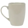 Gifi Mug en porcelaine 35 cl uni lin avec rainures verticales en relief