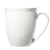 Gifi Mug en porcelaine Colombe blanc strié 330ml H10,5cm