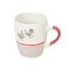 Gifi Mug en porcelaine esprit campagne motif poule 33 cl