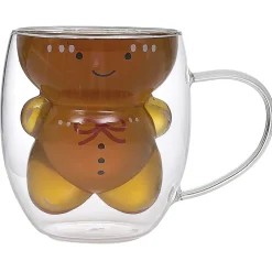 Gifi Mug en verre à double paroi décor personnage 300 ml