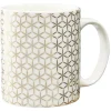 Gifi Mug imprimé géométrique doré et blanc