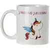 Gifi Mug imprimé humour licorne ou princesse