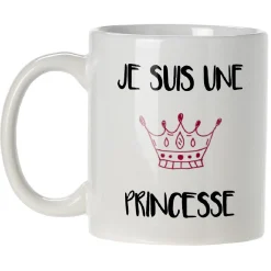 Gifi Mug imprimé humour licorne ou princesse