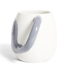 Gifi Mug éléphant dolomite blanc et gris Ø10xH10cm
