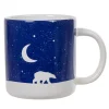 Gifi Mug motif banquise bleu et blanc motif ours et lune