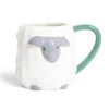 Gifi Mug mouton dolomite blanc et gris Ø10xH10cm