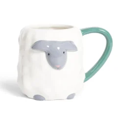 Gifi Mug mouton dolomite blanc et gris Ø10xH10cm