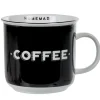 Gifi Mug noir inscription coffee blanc collection Bakery