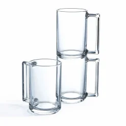 Gifi Mug transparent en verre trempé droit Luminarc 32 cl