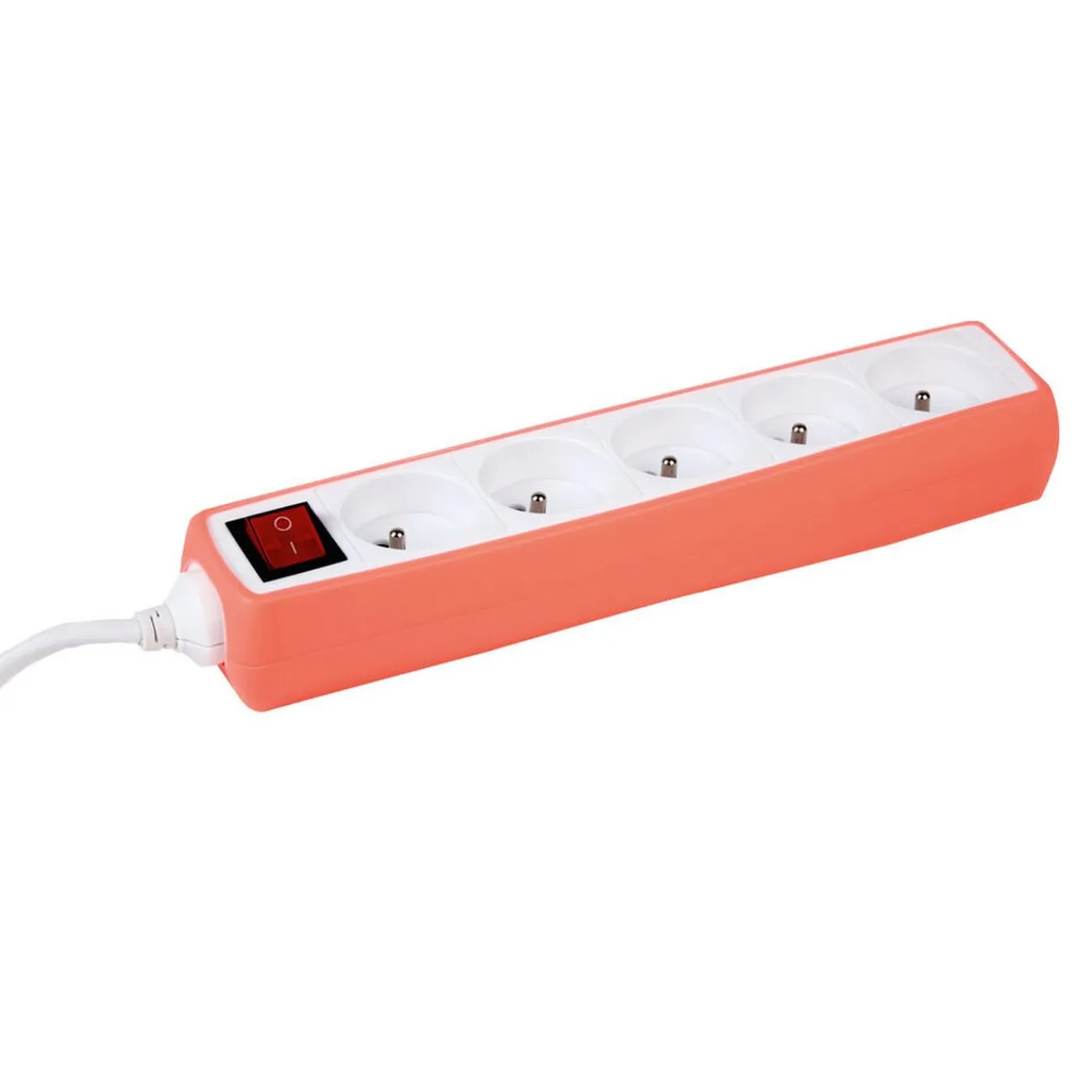 Gifi Accessoires Électriques^Multiprise avec housse silicone corail