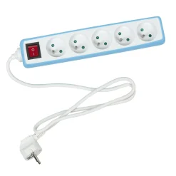 Gifi Accessoires Électriques^Multiprise avec housse silicone bleue