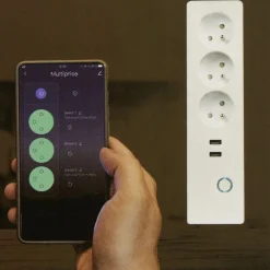 Gifi Accessoires Électriques^Multiprise connectée Wifi 3x16A + 2xUSB