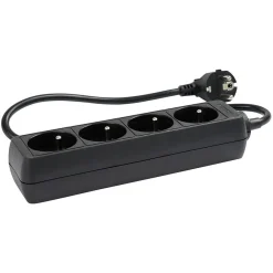 Gifi Accessoires Électriques^Multiprise noire 4 prises