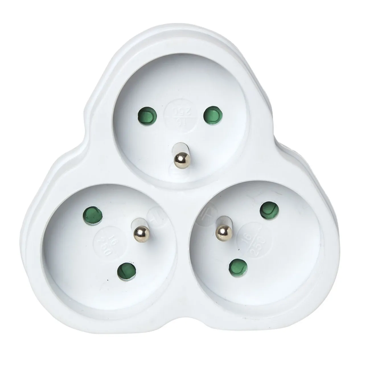 Gifi Accessoires Électriques^Multiprise triangulaire blanche 3 prises