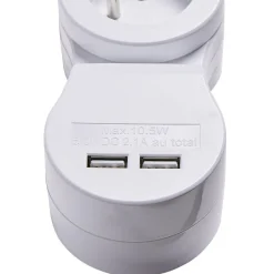 Gifi Accessoires Électriques^Multiprise 4x16A et 2 usb blanc