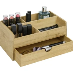 Gifi Rangement|Organisateur de maquillage en bambou naturel 25x15xH11cm