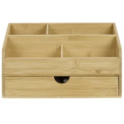 Gifi Rangement|Organisateur de maquillage en bambou naturel 25x15xH11cm