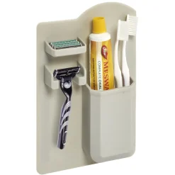 Gifi Rangement|Organisateur de salle de bain silicone adhérent sans fixation