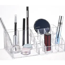 Gifi Beauté^Organisateur transparent pour cosmétiques et pinceaux de maquillage