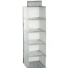 Gifi Rangement|Organiseur de vêtements 5 niveaux gris