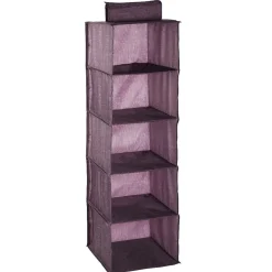 Gifi Rangement|Organiseur de vêtements 5 niveaux violet