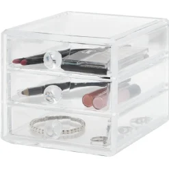 Gifi Beauté^Organiseur rangement cosmétique transparent 3 tiroirs