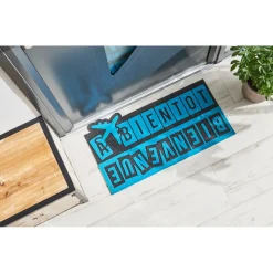 Gifi Nettoyage Et Entretien|Paillasson bienvenue et à bientôt bleu et noir