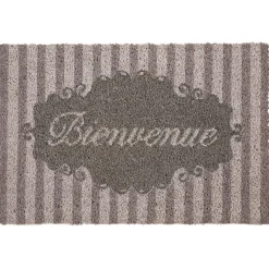 Gifi Nettoyage Et Entretien|Paillasson coco Bienvenue à rayures