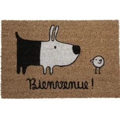Gifi Nettoyage Et Entretien|Paillasson coco Bienvenue motif chien