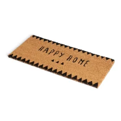Gifi Nettoyage Et Entretien|Paillasson coco Happy Home marron et noir 12x55cm