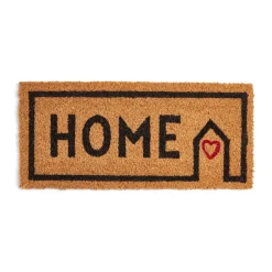 Gifi Nettoyage Et Entretien|Paillasson coco Home coeur marron et noir 25x55cm