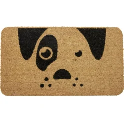Gifi Nettoyage Et Entretien|Paillasson coco imprimé chien marron et noir 70x40cm