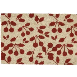 Gifi Nettoyage Et Entretien|Paillasson coco imprimé fleurs rouges