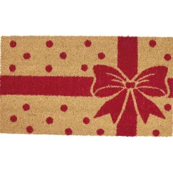 Gifi Nettoyage Et Entretien|Paillasson coco motif Noël rouge 70x40 cm