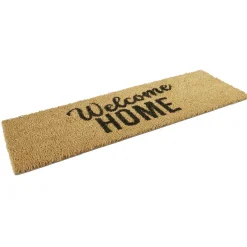 Gifi Nettoyage Et Entretien|Paillasson coco naturel inscription noire Welcome Home 75x25 cm