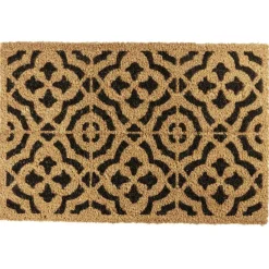 Gifi Nettoyage Et Entretien|Paillasson coco naturel motifs carreau de ciment noir 60x40 cm